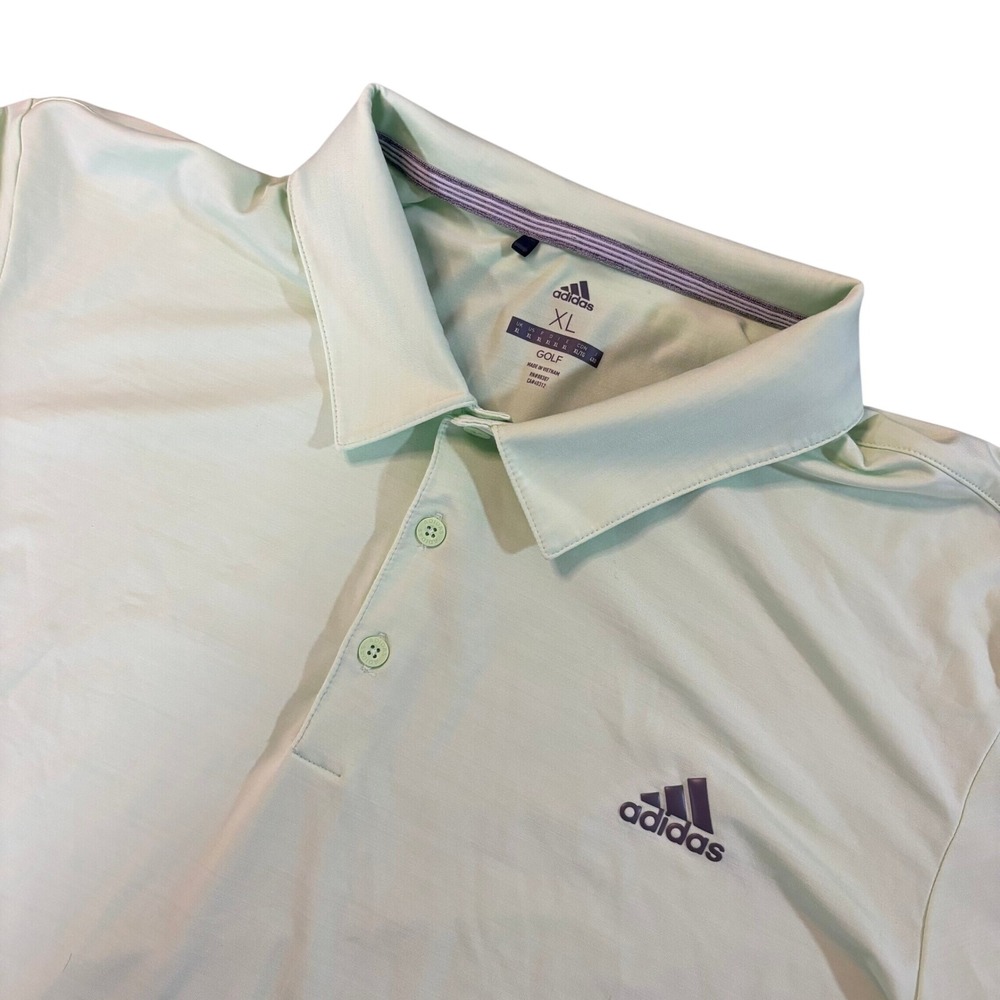 Adidas Golf Polo Shirt Mens XL Mint Green Short Sleeve Performance Stretch Logo